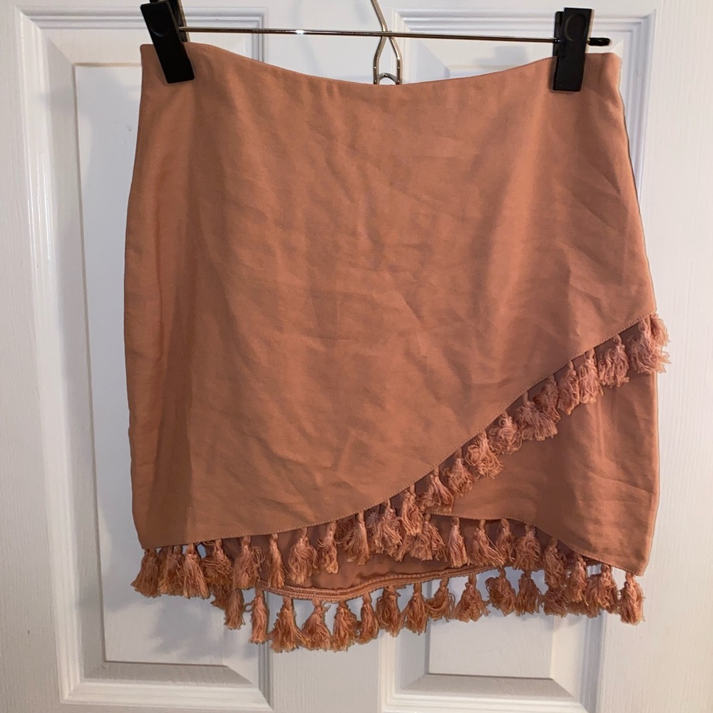Coral tassel skirt